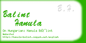 balint hanula business card